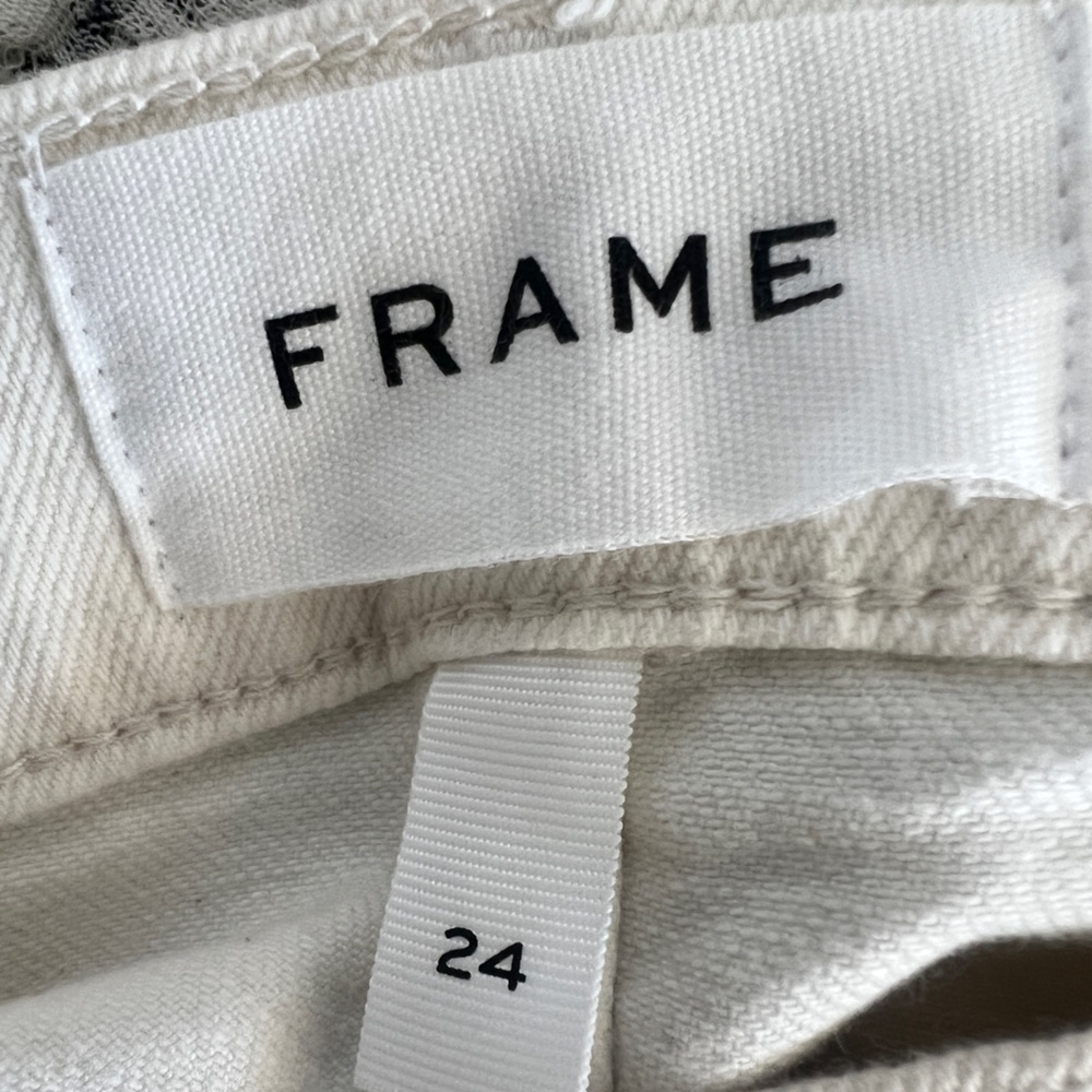 Frame Denim White Straight-Leg Jeans - Picture 7 of 7